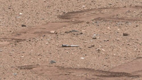 Un échantillon déposé sur Mars. // Source : Flickr/CC/Kevin Gill (photo recadrée)