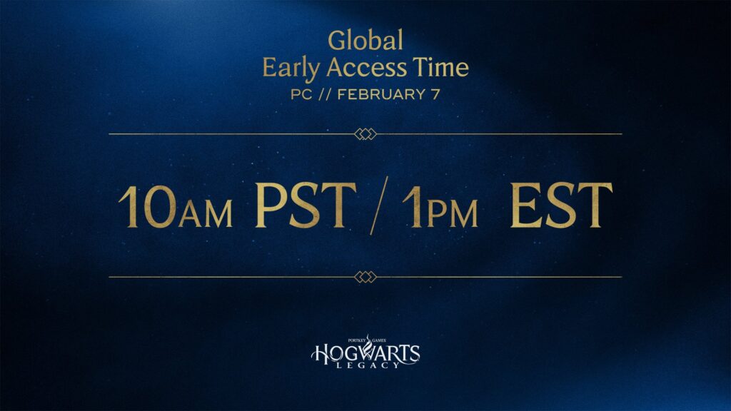 Heure de lancement de Hogwarts Legacy  // Source : Warner Bros. 