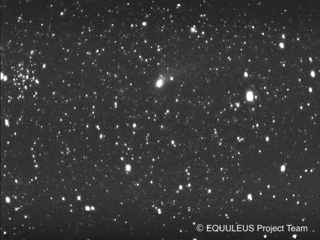 Comet ZTF observed from space.  // Source: EQUULEUS