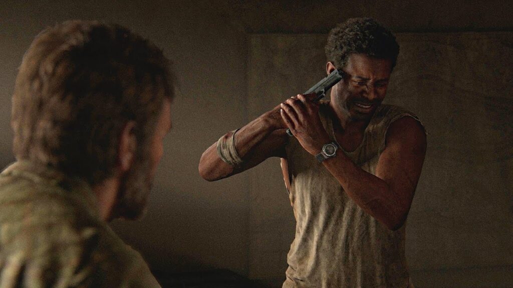 Extrait de la séquence, dans le jeu vidéo originel. // Source : Naughty Dog Extrait de la séquence, dans le jeu vidéo originel. // Source : Naughty Dog