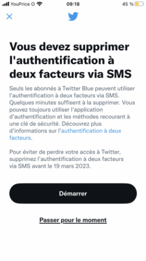 Two-factor authentication on Twitter // Source: Screenshot