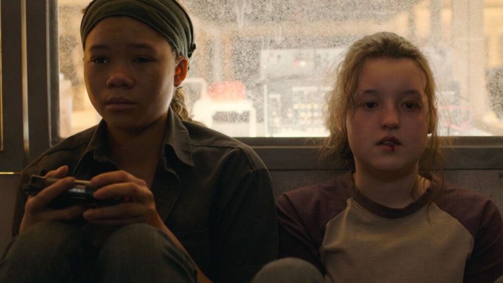 Riley et Ellie à la fin de l'épisode 7, Left Behind, de The Last of Us. // Source : HBO