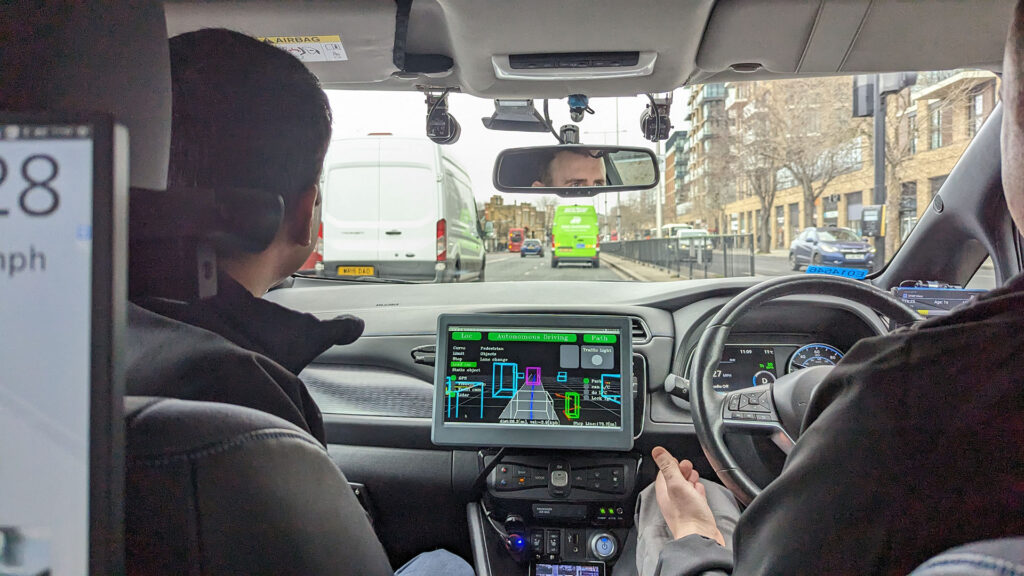 Operator screen in the autonomous car // Source: Raphaelle Baut