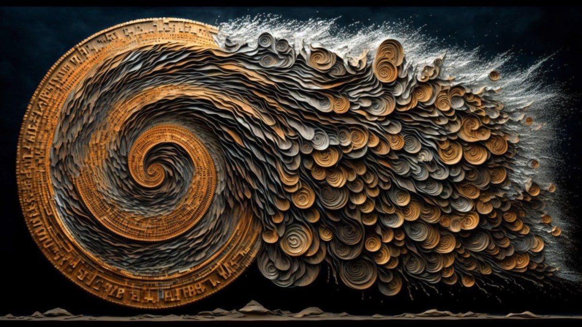 Une représentation bitcoin avec Midjourney // Source : Midjourney/Numerama