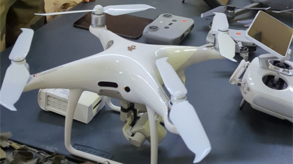 A DJI Phantom used by the French Air Force.  // Source: Numerama