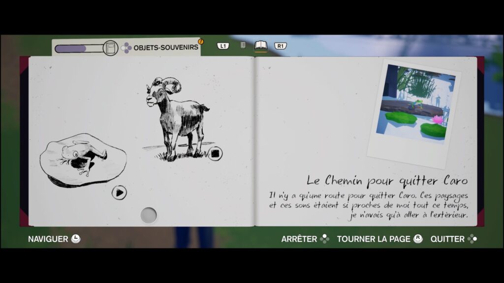 Le carnet, élément de gameplay central dans Season. // Source : Capture d'écran Numerama