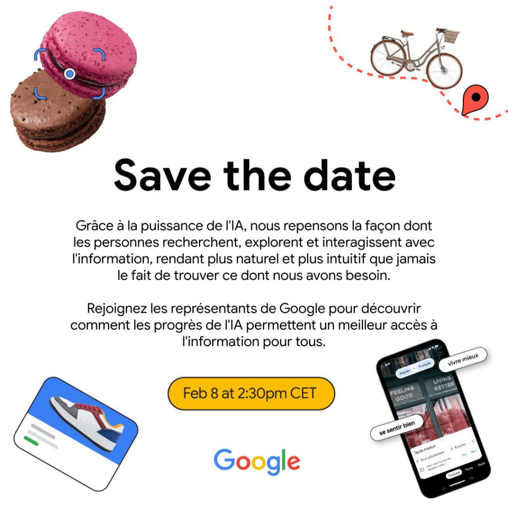 Le carton d'invitation pour la conférence parisienne. // Source : Google
