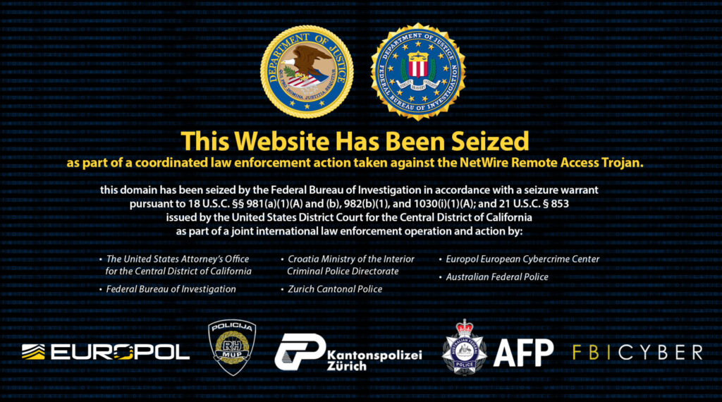 La page d'accueil pour louer le malware abattu par les forces de l'ordre. // Source : Numerama