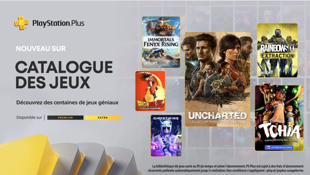 PlayStation Plus Extra et Premium en mars // Source : Sony