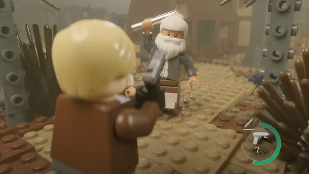 Resident Evil 4 en Lego // Source : YouTube Cara Aleatório