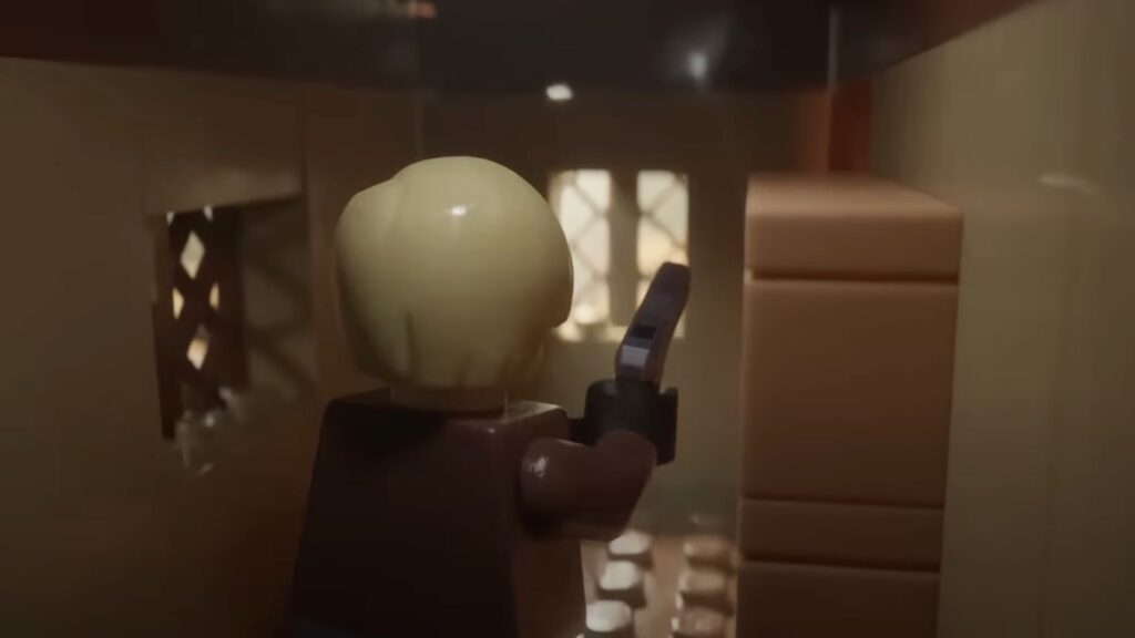 Resident Evil 4 en Lego // Source : YouTube Cara Aleatório