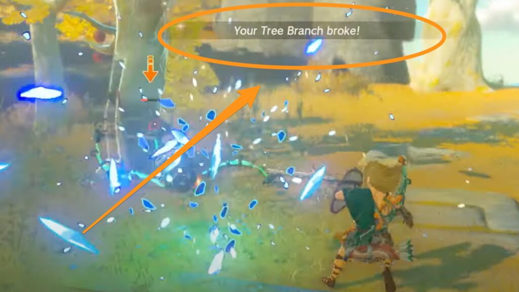 Les armes qui se cassent dans The Legend of Zelda: Tears of the Kingdom // Source : Capture d'écran