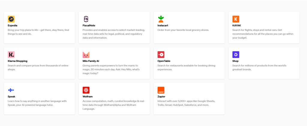 ChatGPT plugins partenaires ChatGPT plugins partenaires