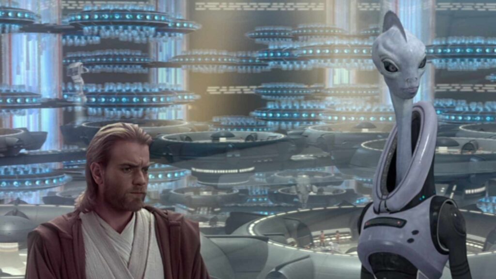 Le passage sur Kamino, avec les cloneurs, dans l'épisode II de la prélogie, L'Attaque des Clones // Source : Lucasfilm