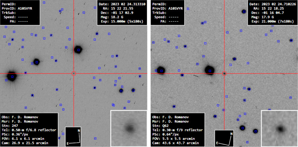 Observations de la comète en février 2023. // Source : Wikimedia/CC/	Филипп Романов (Filipp Romanov)