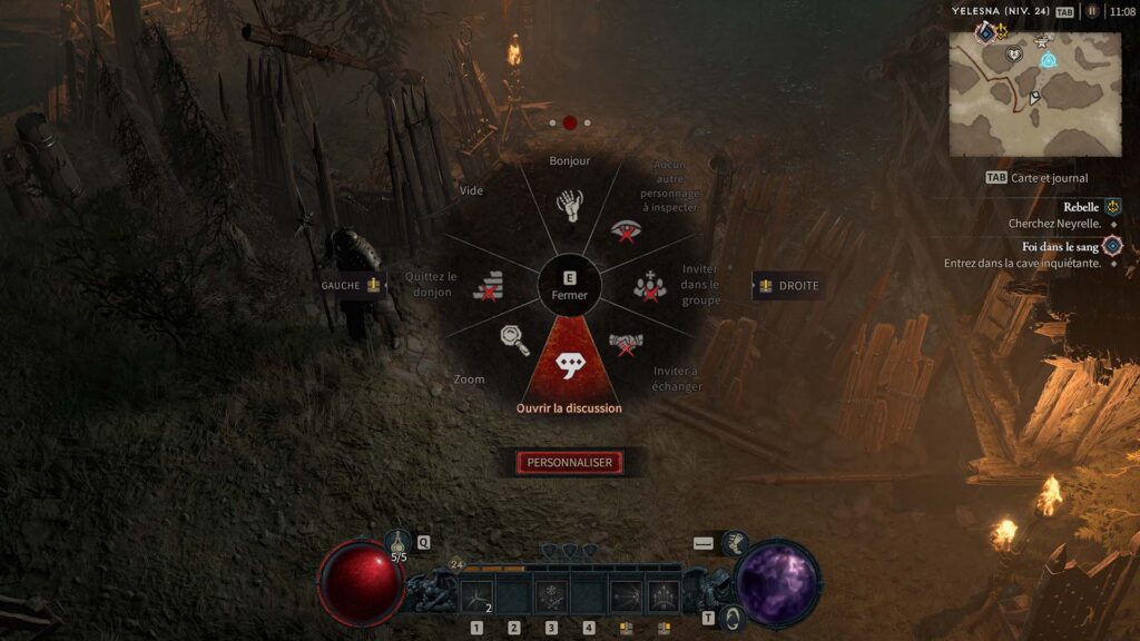 Diablo 4 roue d'action