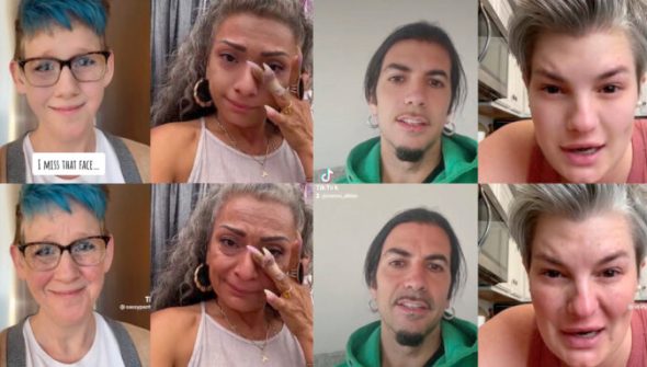 Différents utilisateurs de TikTok utilisent le filtre 