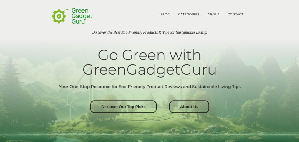 Le site de GreenGadgetGuru // Source : GreenGadgetGuru