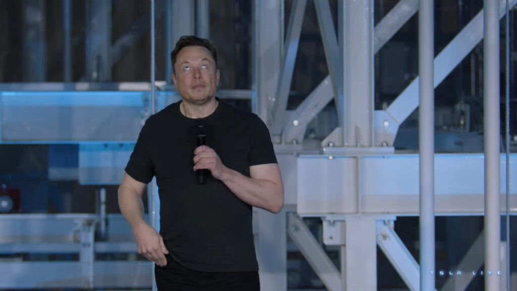 Elon Musk le 1er mars 2023 au Tesla Investors Day // Source : YouTube/Tesla