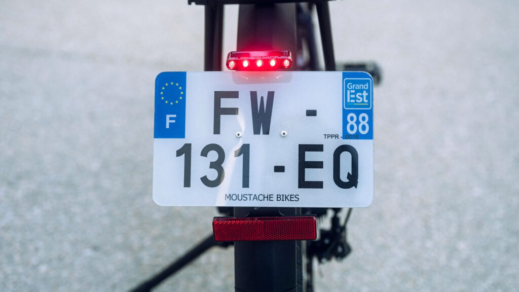 plaque immatriculation speed bike