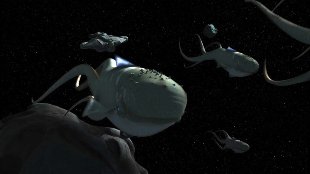 Des purrgils, visibles dans l'espace  // Source : Star Wars