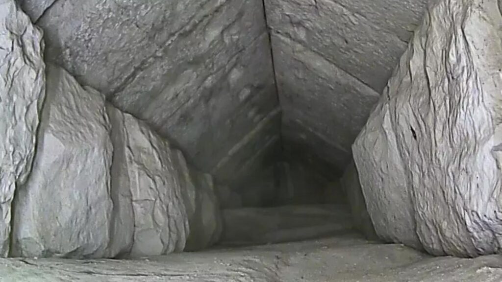 Première image, par scan, du couloir nouvellement découvert. // Source : ScanPyramids Première image, par scan, du couloir nouvellement découvert. // Source : ScanPyramids