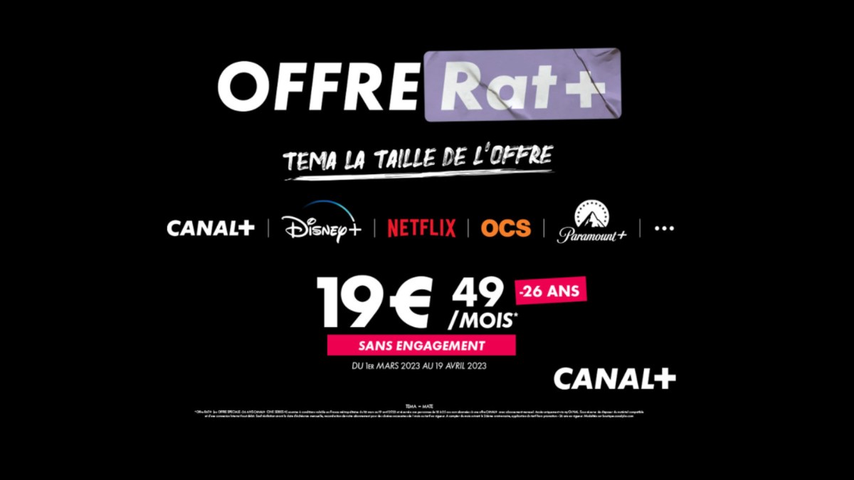 L'offre Rat+ de Canal+ // Source : Canal+