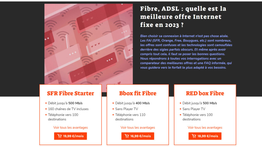 Vous êtes Perdu Parmi Les Nombreuses Offres Fibre ? Voici Les Meilleurs ...