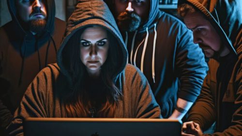 Un tiers des hackers criminels seraient des femmes // Source : Midjourney/Numerama