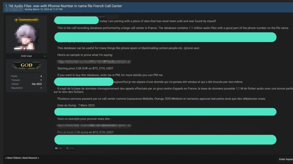 La fuite sur le forum, désormais retirée. // Source : Julien Metayer La fuite sur le forum, désormais retirée. // Source : Julien Metayer