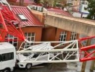 Dégâts de la tornade dans le Val-d'Oise. // Source : Via X @PKuchly57 (photo recadrée et modifiée)