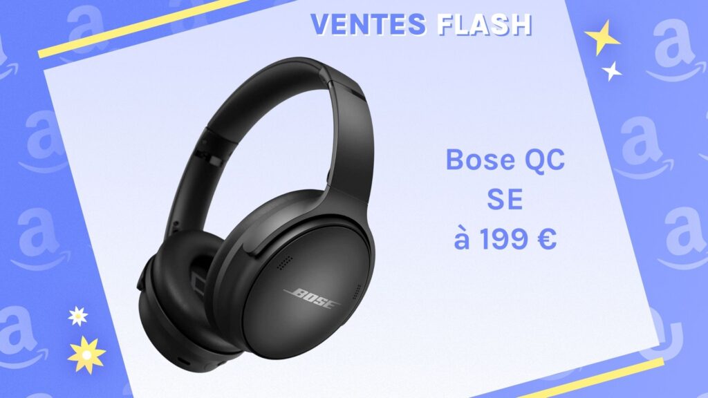 Le casque Bose QC Special Edition passe sous les 200 € pour les Ventes Flash de Printemps Amazon // Source : montage Numerama