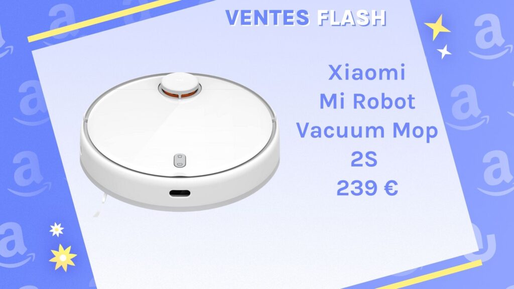 Promotion sur l'aspirateur robot de Xiaomi déjà très abordable // Source : montage Numerama