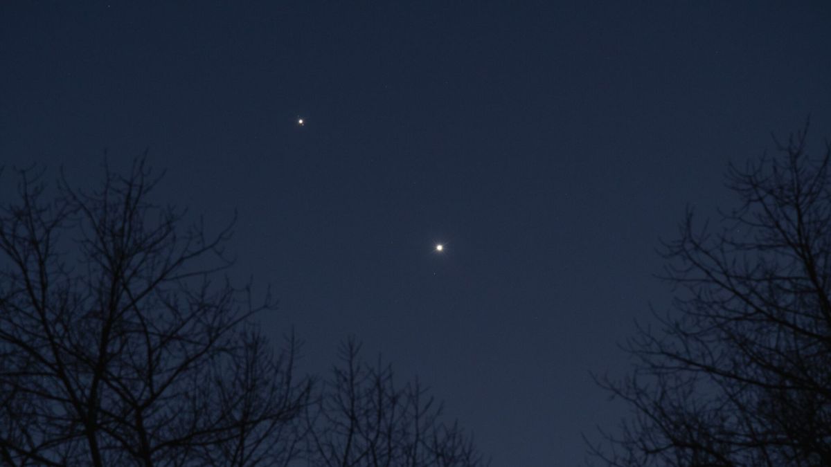 Vénus et Jupiter. // Source : Flickr/CC/Jürgen Mangelsdorf (photo recadrée)