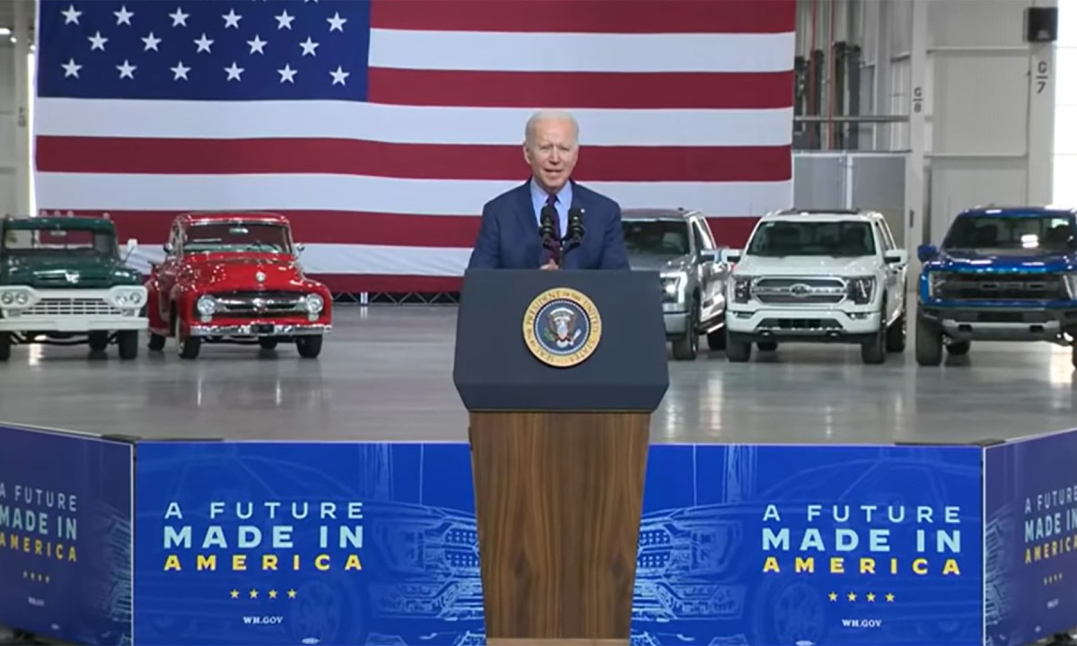 Discours de Joe Biden chez Ford en mai 2021  // Source : Capture video White House