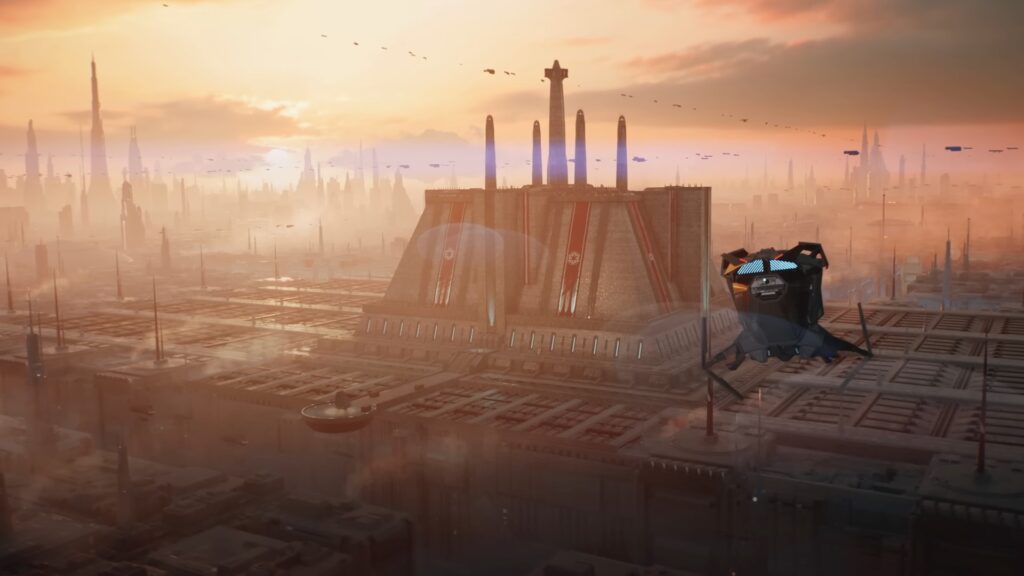 Coruscant dans Star Wars Jedi: Survivor // Source : Capture d'écran YouTube