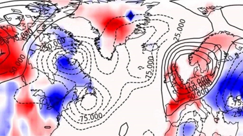 C'est le type de cartes utilisées pour entraîner l'IA à repérer l'arrivée d'anomalies de chaleur. // Source : Freddy Bouchet/CNRS