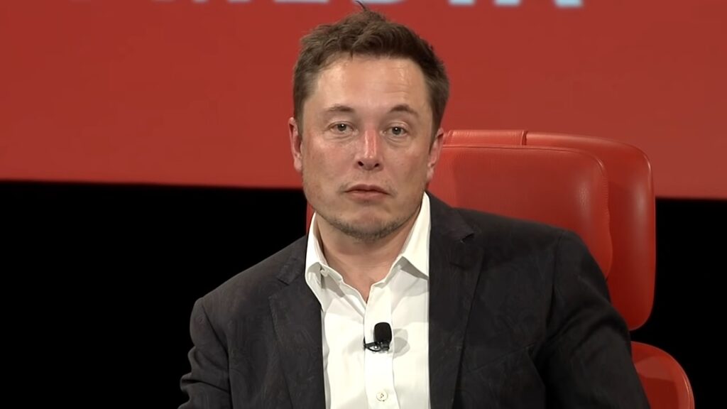 Elon Musk at the Recode conference — when he said Teslas can already drive better than humans // Source: YouTube / Recode