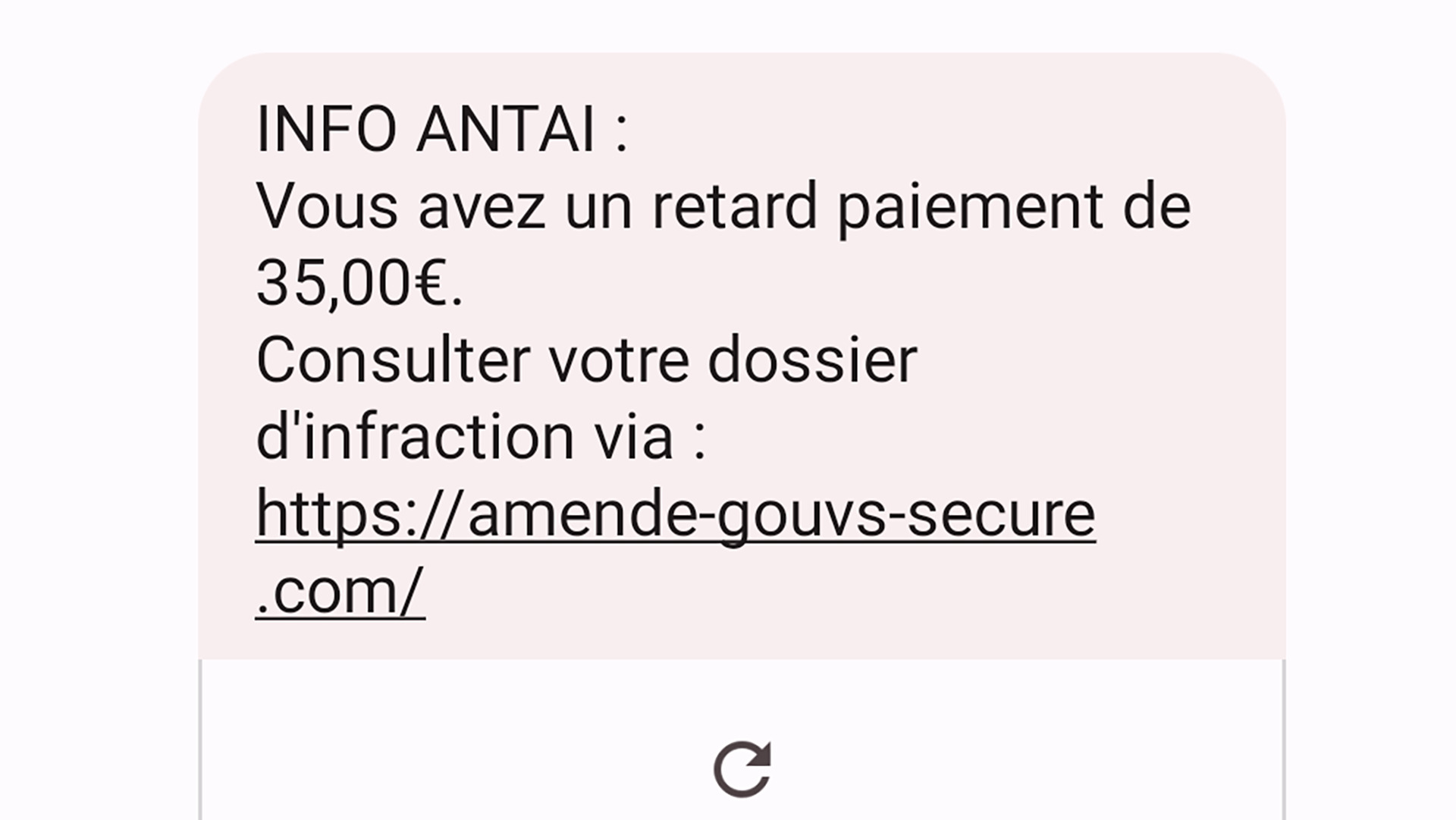 relance antai par sms