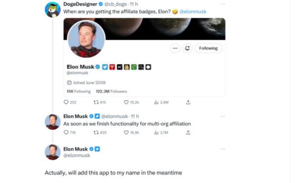 L’échange d’Elon Musk sur Twitter. // Source : Twitter
