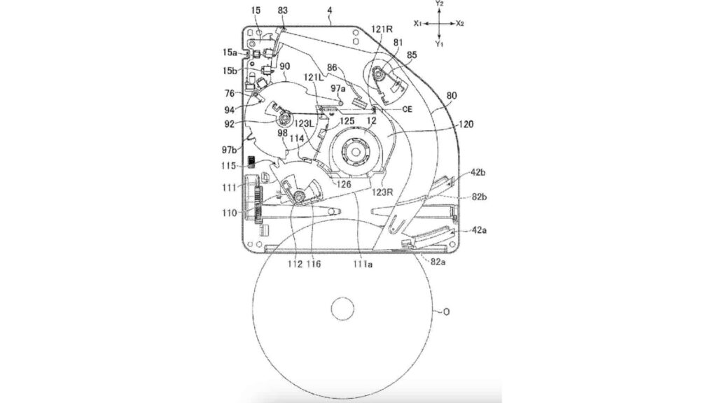 Le lecteur de disque sur lequel Sony travaille // Source : Patentscope