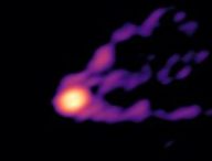 Le trou noir et son jet. // Source : ESO