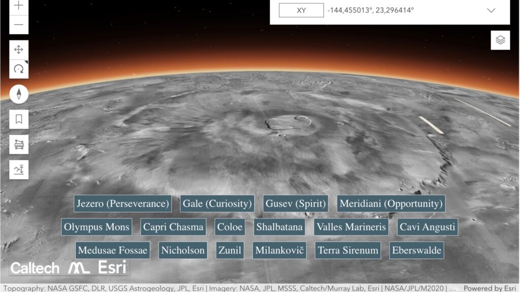 Carte 3D à partir de 100 000 images prises par la sonde MRO. // Source : NASA/JPL-Caltech/MSSS