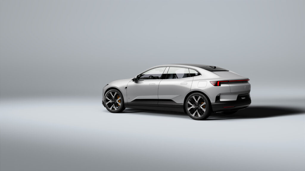 La Polestar 4, une voiture au style élancé // Source : Polestar