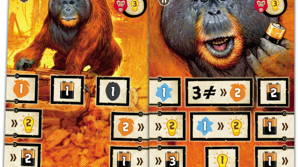 Un orang-outang de niveau 1 et un de niveau 2. // Source : Catch Up Games