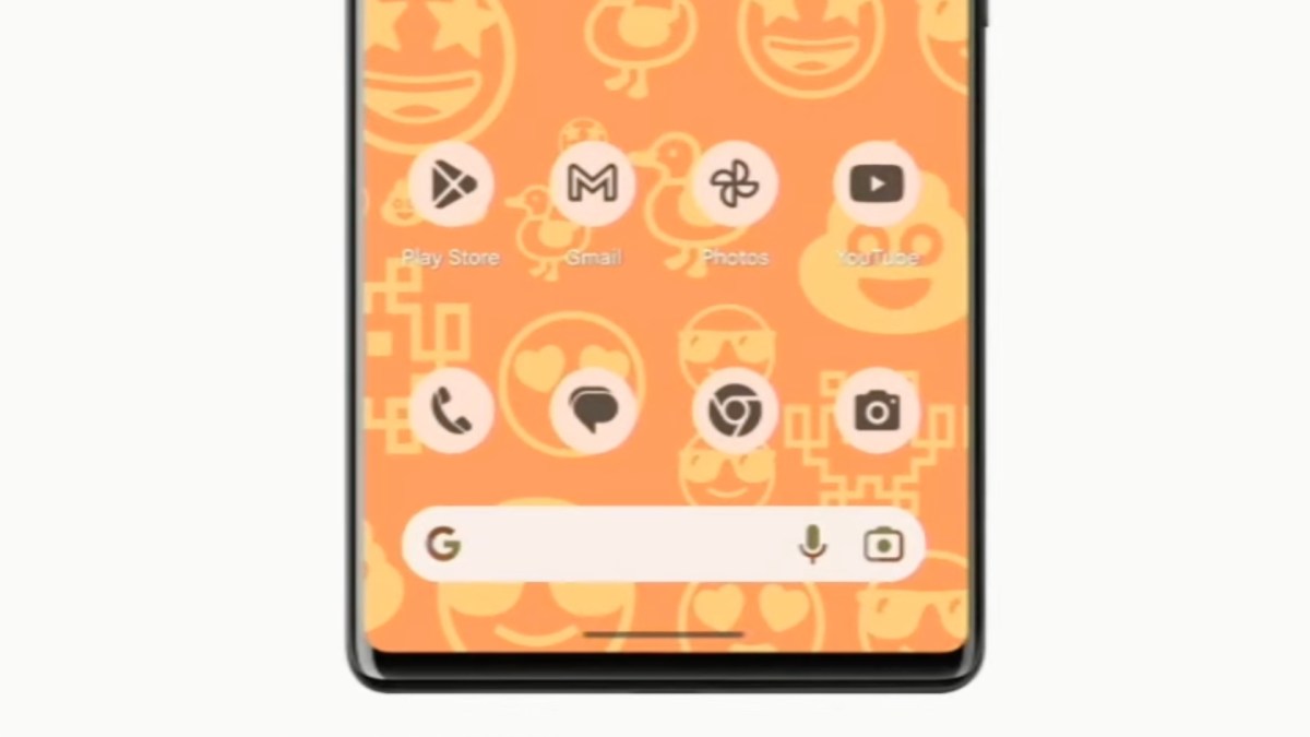 Le fond d'écran des emojis de Google. // Source : Numerama