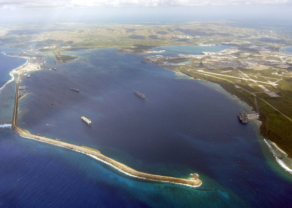 La base navale américaine de Guam, dans l'océan Pacifique // Source : U.S. Navy photo/Released