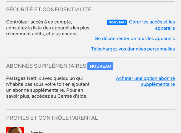 Netflix fin du partage de compte