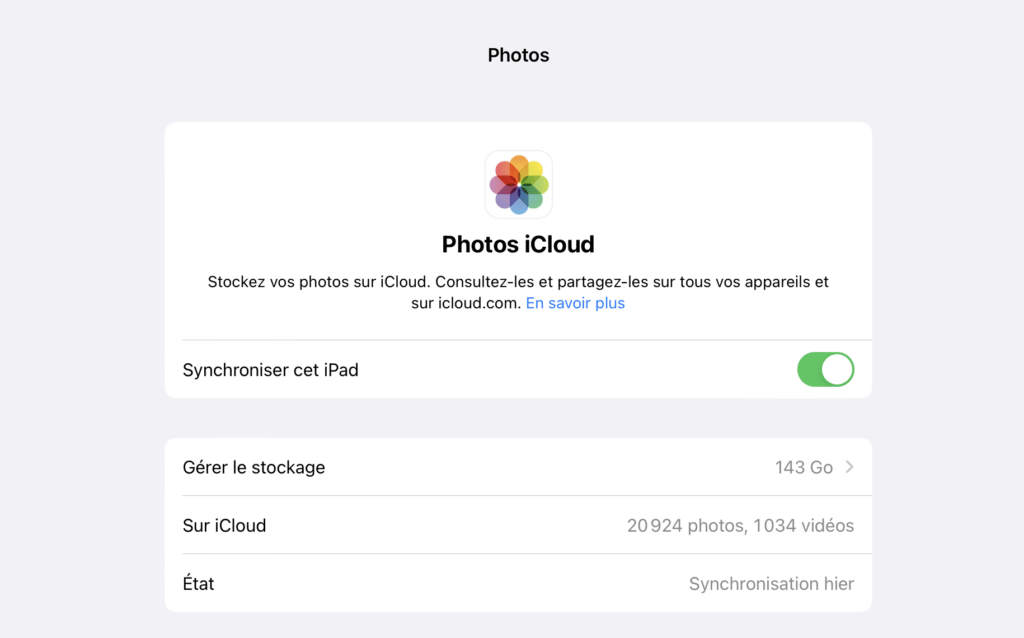 iCloud Photos take this form.  If this setting is enabled, stopping the photo stream does not affect you.  // Source: Capture Numerama