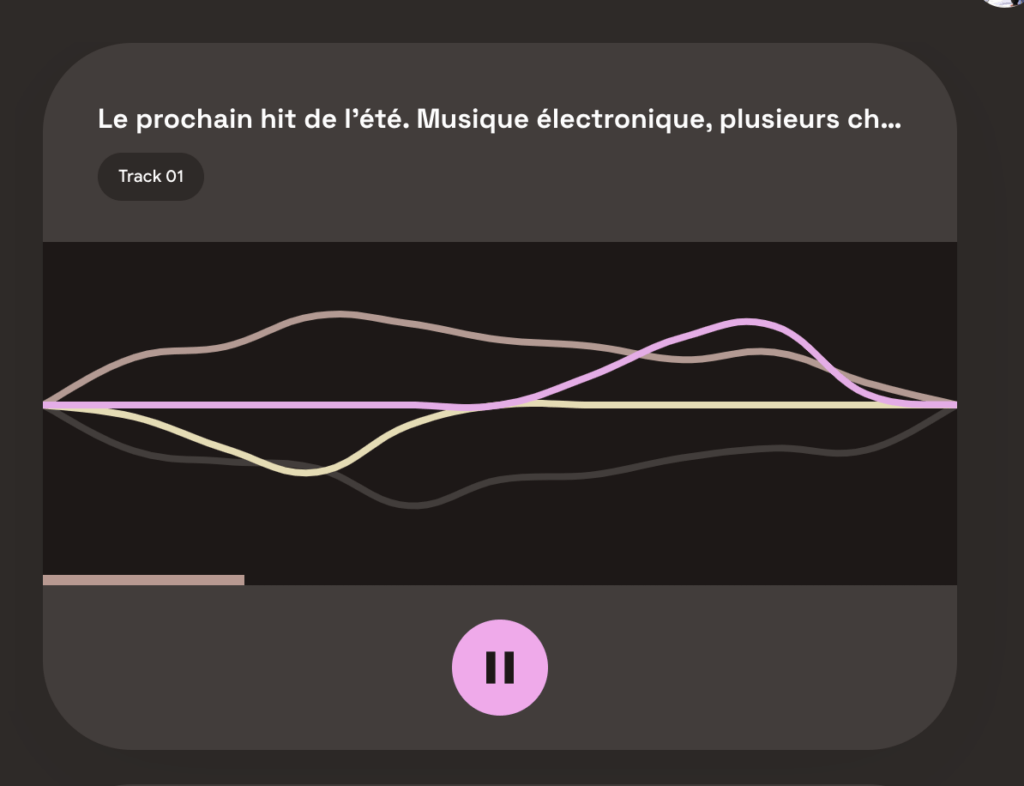 Chaque extrait fabriqué peut être visualisé sous la forme d'une courbe. // Source : Numerama